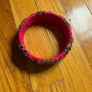Elegant Pink and Gold  Bangle